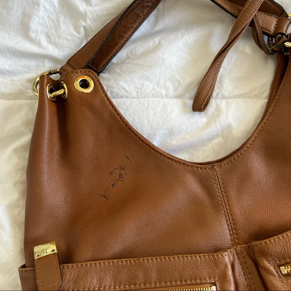 MICHAEL KORS | brown leather hobo